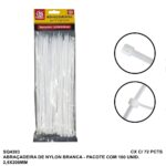 ABRAC NYLON BR 2.5MM X 200MM C/ 100 UN - SQ