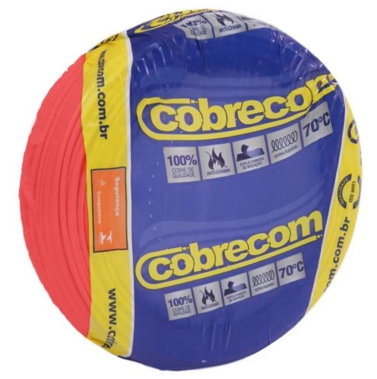 CABO FLEXIVEL ROLO C/ 100M 4MM VERMELHO - COBRECOM