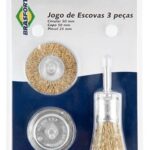 JG. ESCOVAS ACO CIRCULARES C/ 3 PC - BRASFORT