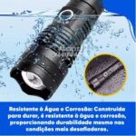 LANTERNA TÁTICA MILITAR RECARREGAVEL T9 C/ STROBO
