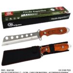 FACA ESPORTIVA MACHETE 7" ACO INOX C/ CABO MADEIRA - SQ