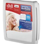 ARMARIO P/ BANHEIRO CINZA CLARO C/ ESPELHO - HERC