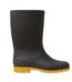 BOTA PVC PRETA / AMARELO S/F CANO MEDIO N.45 - GRENDENE