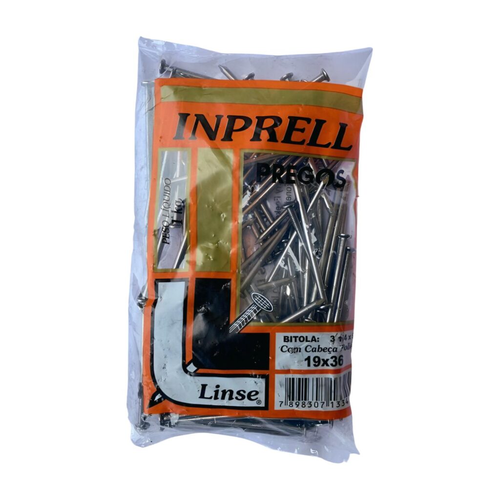 PREGO C/ CABEÇA 1KG 19X36 - INPRELL