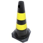 CONE PRETO / AMARELO 50 CM - PLASTCOR