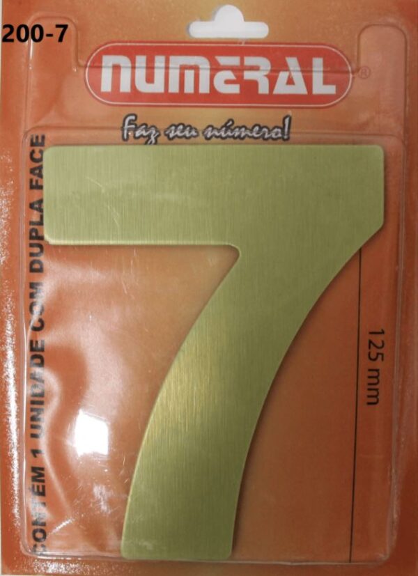 NUMERO 125MM ACM OURO ESCO. 7 - NUMERAL