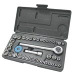 JG. SOQUETE SEXTAVADO C/ 40 PC E C/ CHAVE CATRACA - FERTAK