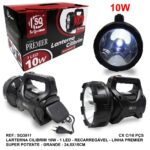 LANTERNA LED RECARREGAVEL 1 LED 10W - SQ