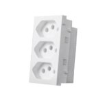 ILUMI - MODULO 3 TOMADAS 20A 250V~ MONOBLOCO VIVAZ/MURANO
