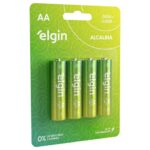 PILHA AA ALCALINA BLISTER C/ 4 PC - ELGIN