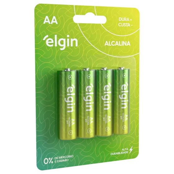 PILHA AA ALCALINA BLISTER C/ 4 PC - ELGIN