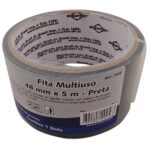 FITA SILVER TAPE PRETA 48MM X 10 M - BRASFORT