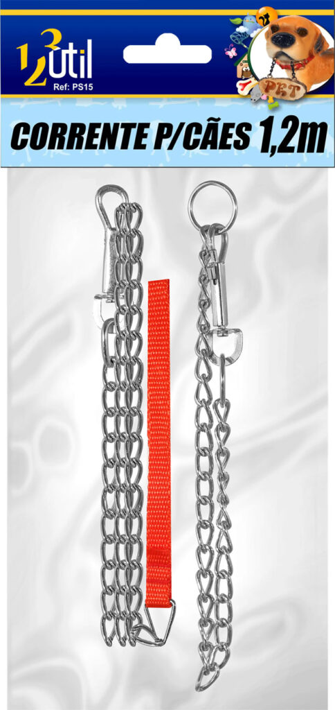 CORRENTE P/ CACHORRO 1,20 M X 3MM - 123 UTIL
