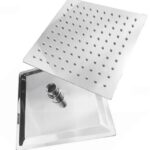 DUCHA QUADRADA INOX 20 X 20CM ACO 304 S/ BRAÇO - ULTRA METAIS