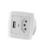 ILUMI - CJ TOMADA 10A 250V~ + TOMADA USB 2A SLIM MOVEIS