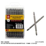 JG. BITS PONTAS DUPLAS MAGNETICAS (FENDA /PHILIPS 110MM) C/ 10 PCS -SQ