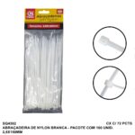 ABRAC NYLON BR 2.5MM X 150MM C/ 100 UN - SQ