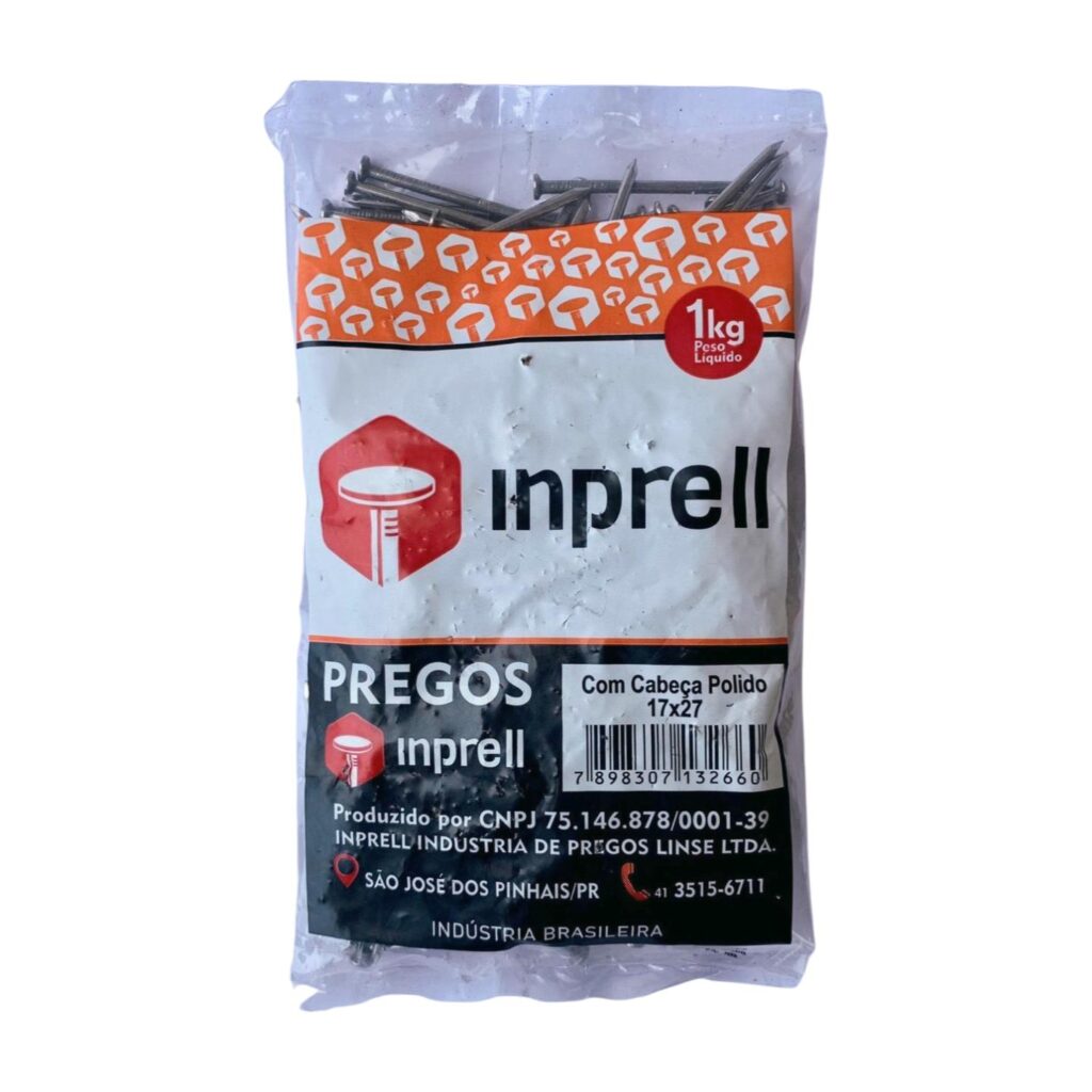 PREGO C/ CABEÇA 1KG 17X27 - INPRELL