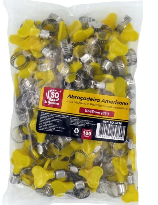 ABRAC. AMERICANA C/ BORBOLETA (1/2'' A 3/4'') 10 A 16 C/ 100 UN - SQ