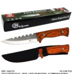 FACA ESPORTIVA 6" ACO INOX C/ CABO MADEIRA - SQ