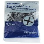 ESPACADOR PISO CRUZ 1,5 MM C/ 100 UN - BRASFORT