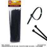 ABRAC NYLON PR 3.6MM X 250MM C/ 100 UN - SQ