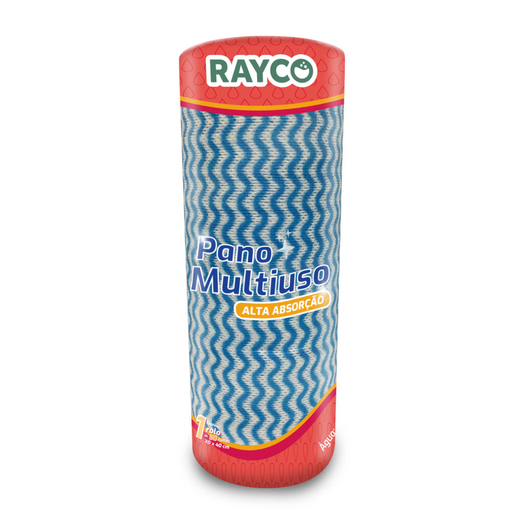 PANO MULTIUSO AZUL 20X40CM ROLO C/ 50 UN - RAYCO