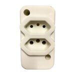 TOMADA EM BARRA 2 (DUPLA) 2P+T 10A/20A BRANCA -RF MAX