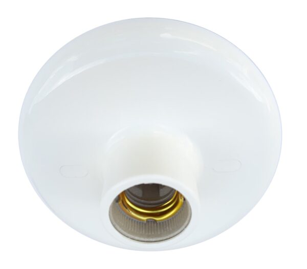 PLAFON C/ SOQUETE PORCELANA BRANCO - REUE