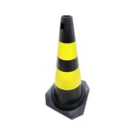 CONE PRETO / AMARELO 75 CM - PLASTCOR