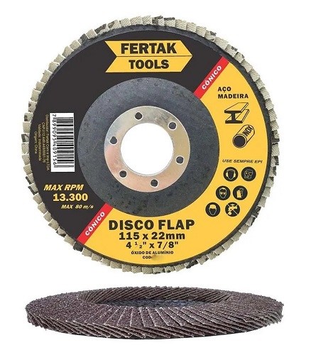 DISCO FLAP CONICO 4.1/2'' G. 100 - FERTAK