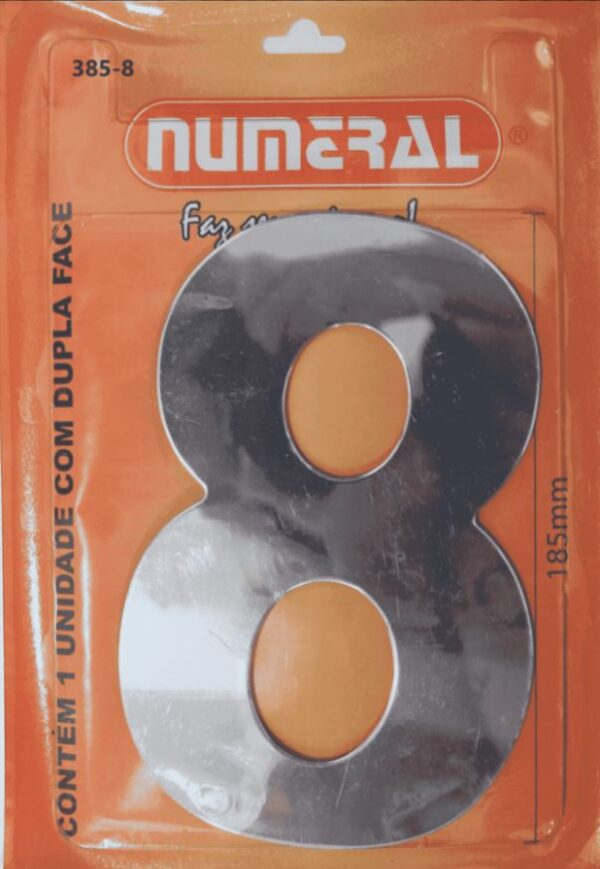 NUMERO GRANDE ACM ESPELHADO 8 - NUMERAL