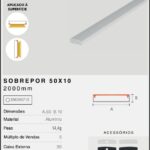 PERFIL SOBREPOR RISQUE 50X10MM BRANCO FOSCO C/ 2M
