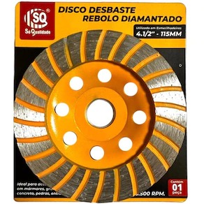 REBOLO DIAMANTADO TURBO 115 MM X 22.23MM - SQ