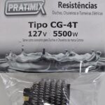 RESISTENCIA 4 TEMP. GORDUCHA CORONA 5500W 127V (X) - PRATIMIX