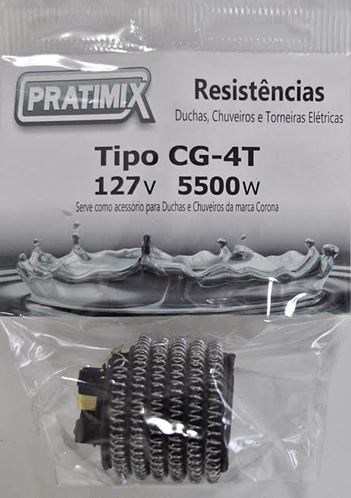 RESISTENCIA 127V 5500W 4 TEMP. GORDUCHA CORONA (X) - PRATIMIX