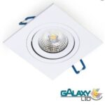 SPOT DICROICA LED SMD QUADRADO 5W 3000K AMARELA - GALAXY