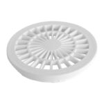 CJ. GRELHA + PORTA GRELHA REDONDO BRANCO 100MM - PLASTILIT