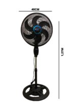 VENTILADOR COLUNA PRETO TURBO 6 PAS 47CM - 127V - TYF