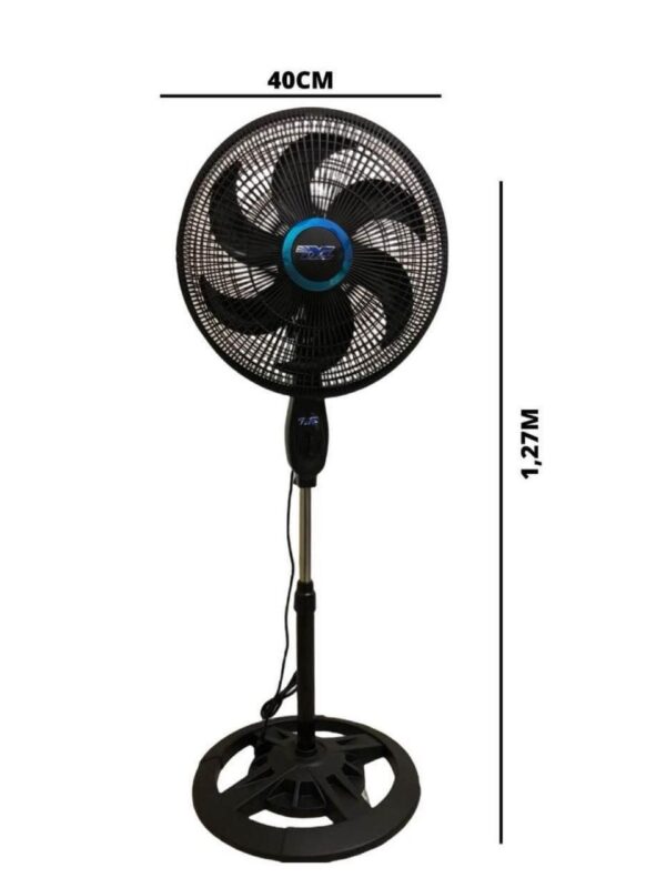 VENTILADOR COLUNA PRETO TURBO 6 PAS 47CM - 127V - TYF