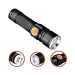 LANTERNA TÁTICA MILITAR RECARREGAVEL T3 LUZ NEGRA