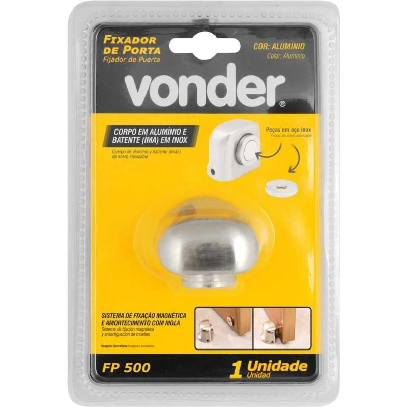 FIXADOR DE PORTA FP-500 ALUMINIO - VONDER
