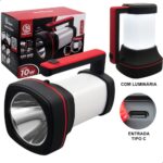 LANTERNA LED C/ ALÇA CILIBRIM RECARREGAVEL 1 LED 10W FUNÇAO LUMINARIA - SQ