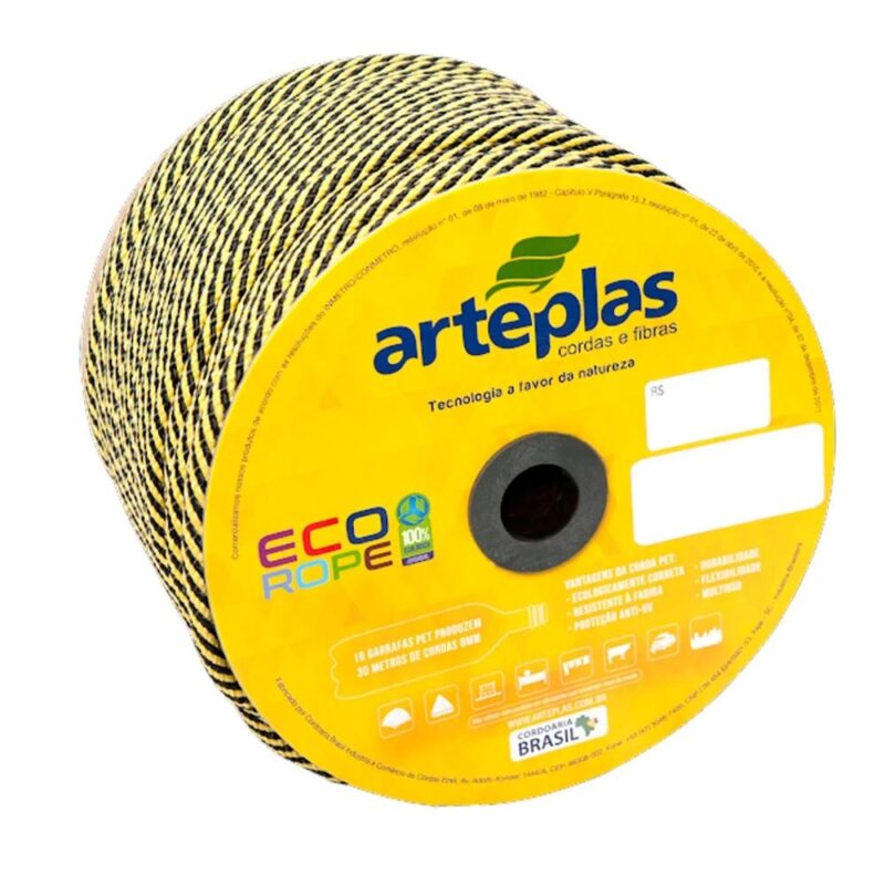 CORDA ECO CARRETEL 12 MM SINALIZA C/ 105M - ARTEPLAS