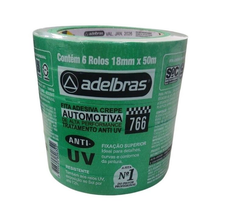 FITA CREPE VERDE AUTO 18MM X 50M - ADELBRAS