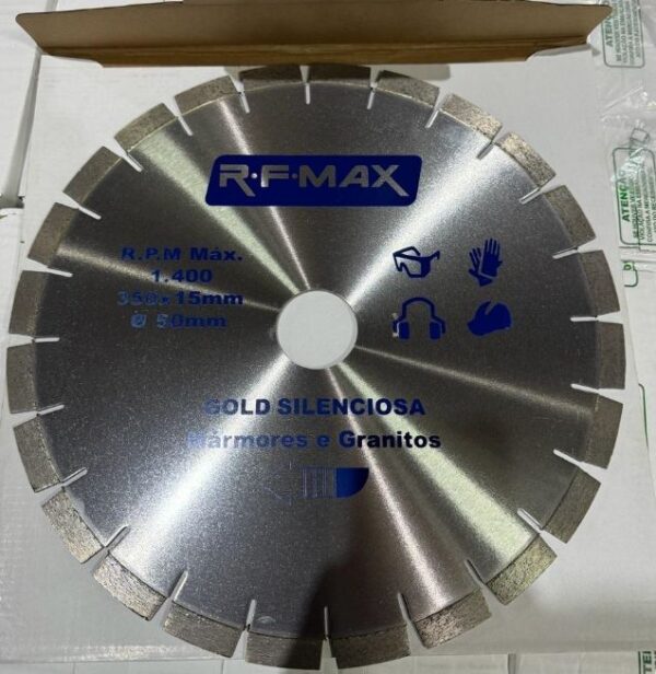 DISCO SERRA GRANITO SILENCIOSA 350MM X 15MM OURO - RF MAX