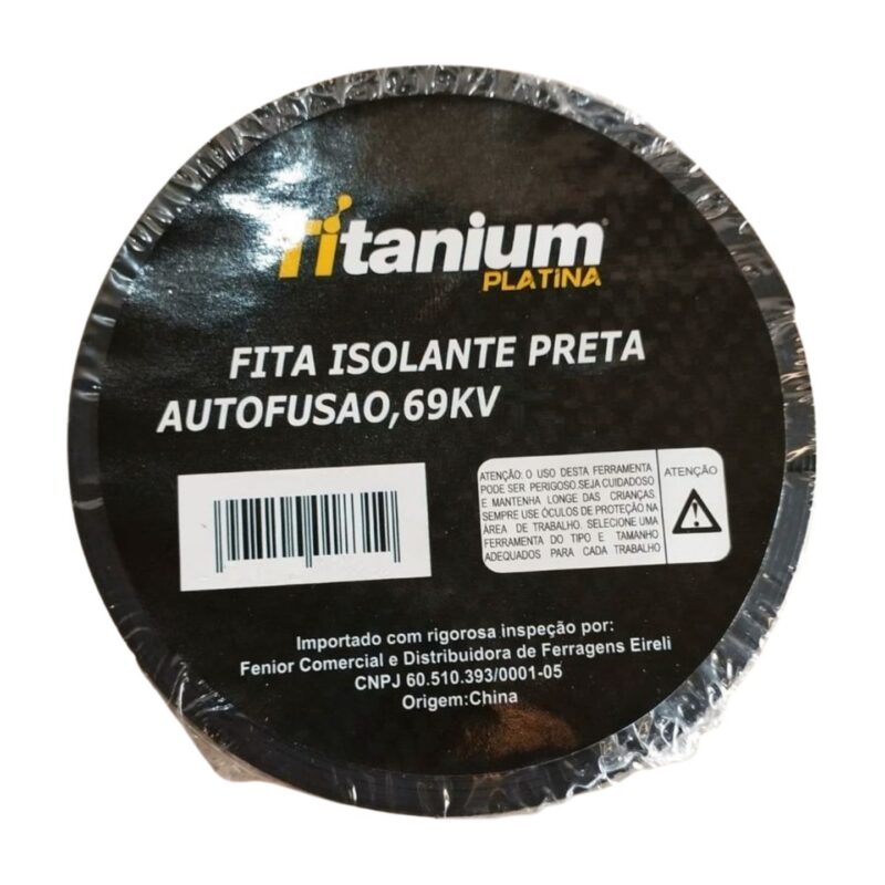 FITA ISOLANTE 19MM X 10M PRETA AUTOFUSAO - TITANIUM