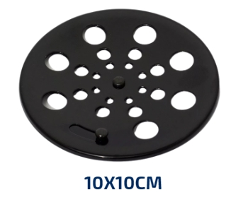 GRELHA REDONDA 10CM X 10CM C/ FECHO BLACK- ULTRA METAIS