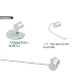 KIT BANHEIRO LUXO ALMERIA 5 PECAS CROMADO- ULTRA METAIS