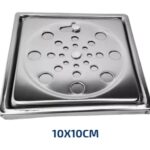 RALO QUADRADO C/ CAIXILHO E FECHO 10CM X 10CM CROMADO - ULTRA METAIS